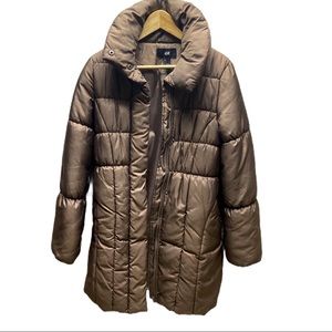 🌞Zara Brown Woman’s Long Puffer Coat Size 4